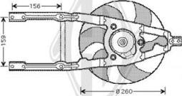 Diederichs DCL1105 - Вентилатор, охлаждане на двигателя vvparts.bg