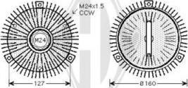 Diederichs DCL1256 - Съединител, вентилатор на радиатора vvparts.bg