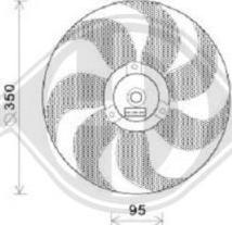 Diederichs DCL1210 - Вентилатор, охлаждане на двигателя vvparts.bg