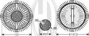 Diederichs DCL1282 - Съединител, вентилатор на радиатора vvparts.bg