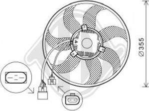 Diederichs DCL1238 - Вентилатор, охлаждане на двигателя vvparts.bg