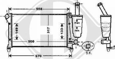 Diederichs DCM1997 - Радиатор, охлаждане на двигателя vvparts.bg