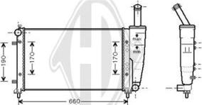 Diederichs DCM1972 - Радиатор, охлаждане на двигателя vvparts.bg
