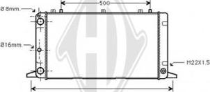 Diederichs DCM1445 - Радиатор, охлаждане на двигателя vvparts.bg