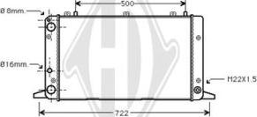 Diederichs DCM1427 - Радиатор, охлаждане на двигателя vvparts.bg