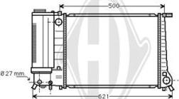 Diederichs DCM1542 - Радиатор, охлаждане на двигателя vvparts.bg