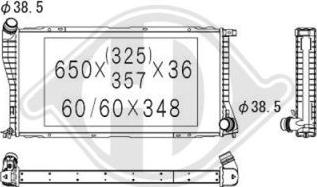 Diederichs DCM1556 - Радиатор, охлаждане на двигателя vvparts.bg