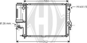 Diederichs DCM1550 - Радиатор, охлаждане на двигателя vvparts.bg