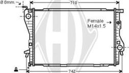 Diederichs DCM1553 - Радиатор, охлаждане на двигателя vvparts.bg