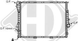 Diederichs DCM1562 - Радиатор, охлаждане на двигателя vvparts.bg