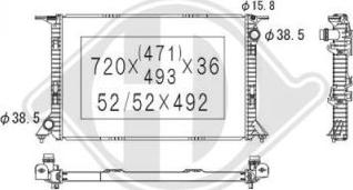 Diederichs DCM1500 - Радиатор, охлаждане на двигателя vvparts.bg