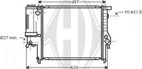 Diederichs DCM1535 - Радиатор, охлаждане на двигателя vvparts.bg