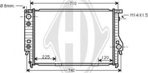 Diederichs DCM1521 - Радиатор, охлаждане на двигателя vvparts.bg