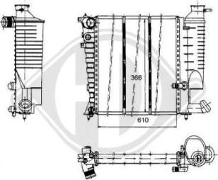 Diederichs DCM1695 - Радиатор, охлаждане на двигателя vvparts.bg