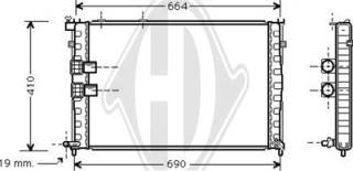 Diederichs DCM1698 - Радиатор, охлаждане на двигателя vvparts.bg