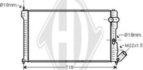 Diederichs DCM1663 - Радиатор, охлаждане на двигателя vvparts.bg