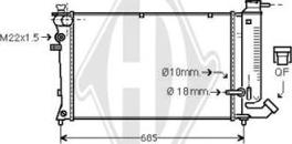 Diederichs DCM1686 - Радиатор, охлаждане на двигателя vvparts.bg