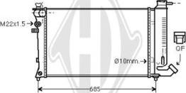 Diederichs DCM1687 - Радиатор, охлаждане на двигателя vvparts.bg