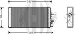 Diederichs DCM1132 - Топлообменник, отопление на вътрешното пространство vvparts.bg