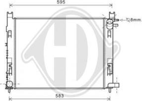 Diederichs DCM1885 - Радиатор, охлаждане на двигателя vvparts.bg