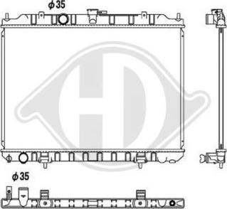 Diederichs DCM1838 - Радиатор, охлаждане на двигателя vvparts.bg