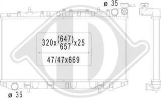 Diederichs DCM1792 - Радиатор, охлаждане на двигателя vvparts.bg