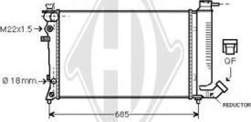 Diederichs DCM1701 - Радиатор, охлаждане на двигателя vvparts.bg