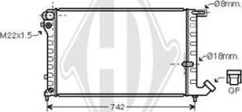 Diederichs DCM1708 - Радиатор, охлаждане на двигателя vvparts.bg