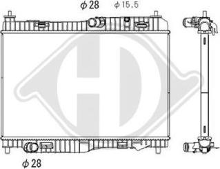 Diederichs DCM3945 - Радиатор, охлаждане на двигателя vvparts.bg