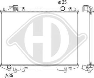 Diederichs DCM3900 - Радиатор, охлаждане на двигателя vvparts.bg