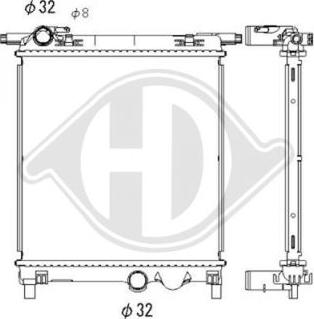 Diederichs DCM3903 - Радиатор, охлаждане на двигателя vvparts.bg