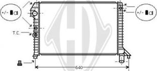 Diederichs DCM3495 - Радиатор, охлаждане на двигателя vvparts.bg