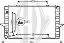 Diederichs DCM3498 - Радиатор, охлаждане на двигателя vvparts.bg