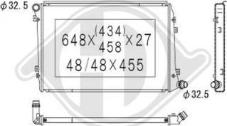 Diederichs DCM3446 - Радиатор, охлаждане на двигателя vvparts.bg