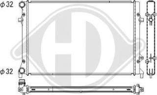 Diederichs DCM3447 - Радиатор, охлаждане на двигателя vvparts.bg