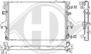 Diederichs DCM3450 - Радиатор, охлаждане на двигателя vvparts.bg