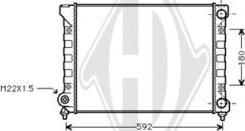 Diederichs DCM3408 - Радиатор, охлаждане на двигателя vvparts.bg