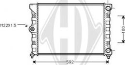 Diederichs DCM3402 - Радиатор, охлаждане на двигателя vvparts.bg