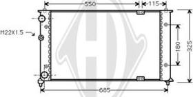 Diederichs DCM3436 - Радиатор, охлаждане на двигателя vvparts.bg