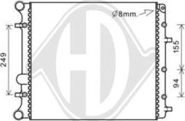 Diederichs DCM3476 - Радиатор, охлаждане на двигателя vvparts.bg