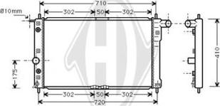 Diederichs DCM3589 - Радиатор, охлаждане на двигателя vvparts.bg