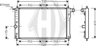 Diederichs DCM3588 - Радиатор, охлаждане на двигателя vvparts.bg