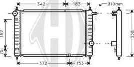 Diederichs DCM3582 - Радиатор, охлаждане на двигателя vvparts.bg