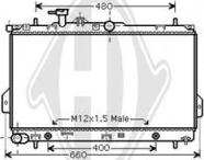 Diederichs DCM3661 - Радиатор, охлаждане на двигателя vvparts.bg