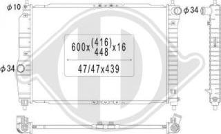 Diederichs DCM3600 - Радиатор, охлаждане на двигателя vvparts.bg