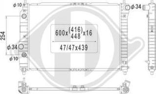 Diederichs DCM3601 - Радиатор, охлаждане на двигателя vvparts.bg