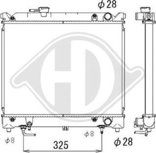 Diederichs DCM3093 - Радиатор, охлаждане на двигателя vvparts.bg