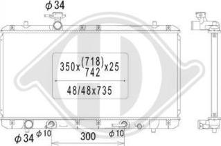 Diederichs DCM3089 - Радиатор, охлаждане на двигателя vvparts.bg