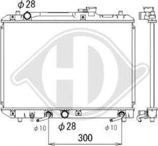 Diederichs DCM3082 - Радиатор, охлаждане на двигателя vvparts.bg