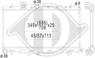 Diederichs DCM3032 - Радиатор, охлаждане на двигателя vvparts.bg